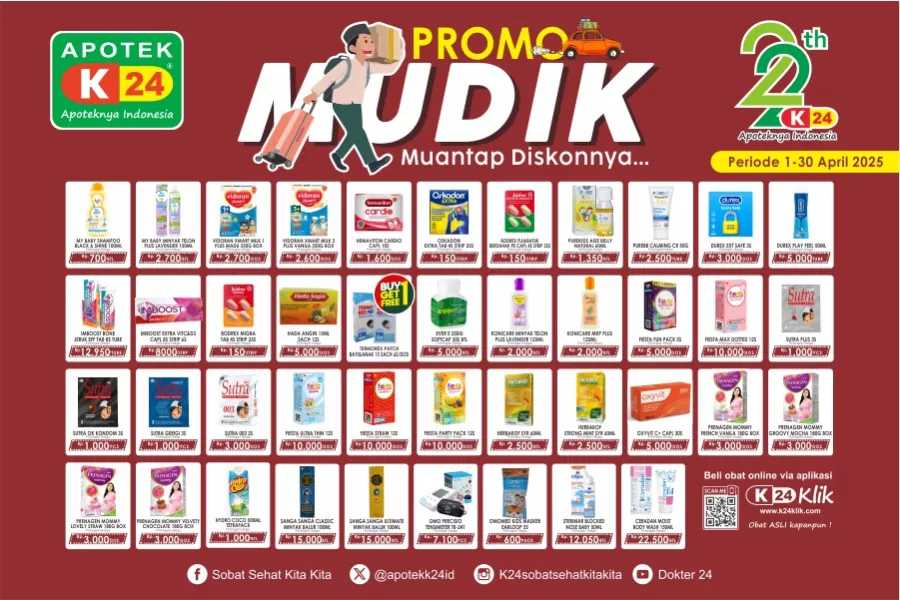 MUDIK, Muantaap Diskonnya! Apotek K-24 Hadirkan Promo April 2025 ...