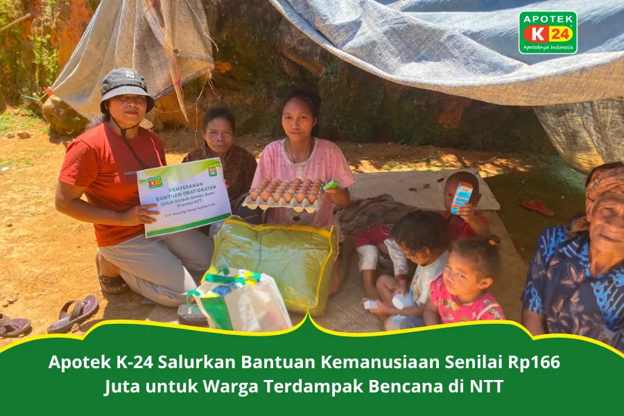 Apotek K-24 Salurkan Bantuan Kemanusiaan Senilai Rp166 Juta untuk Warga Terdampak Bencana di NTT